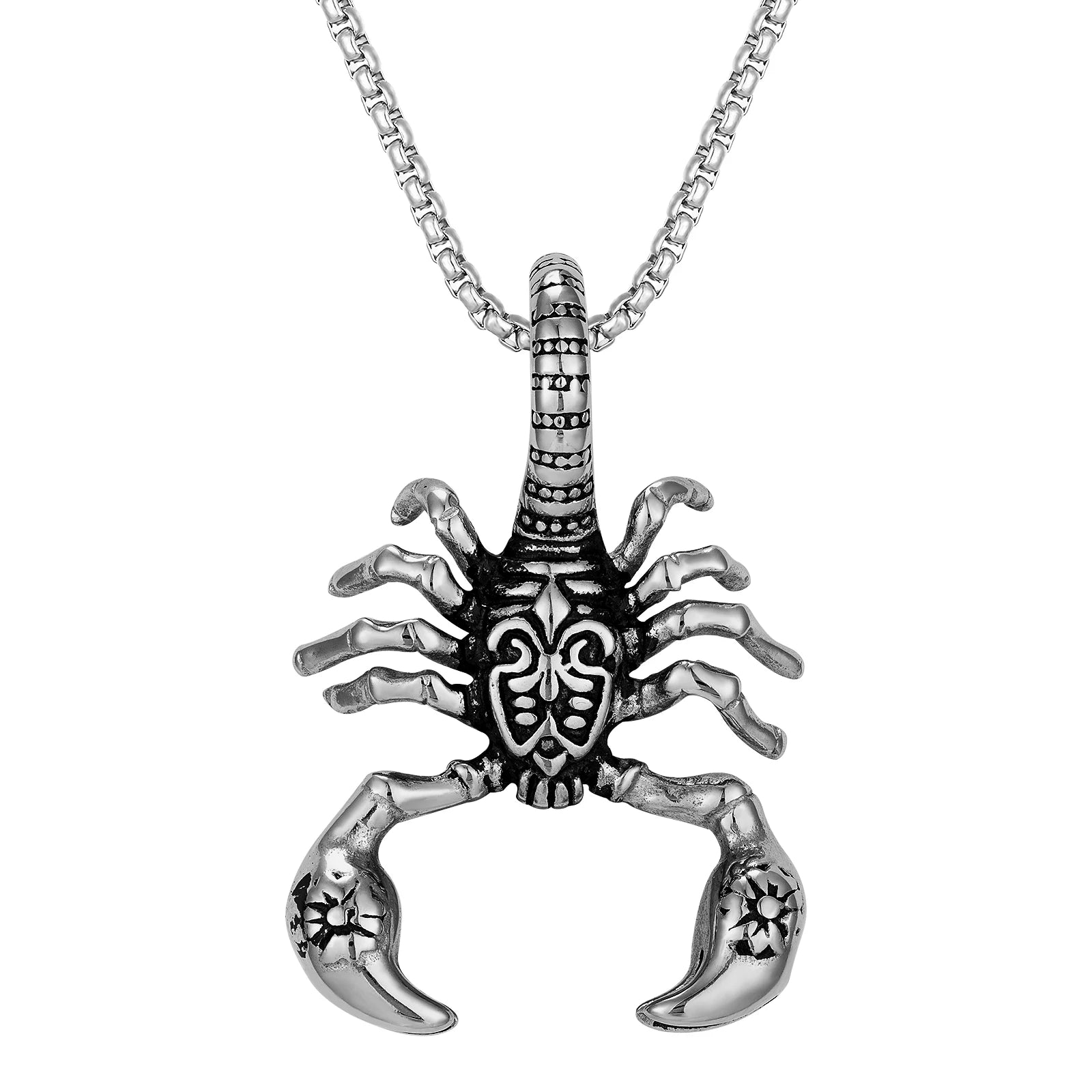 Hip-Hop Man Jewelry Animal Pendant Chain Necklace Stainless Steel Gothic Punk Scorpion Pendant Necklace