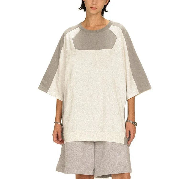 2026 Custom Oversized Solar System T Shirt Short Sleeve Crew Neck Splicing Cotton Men T Shirts