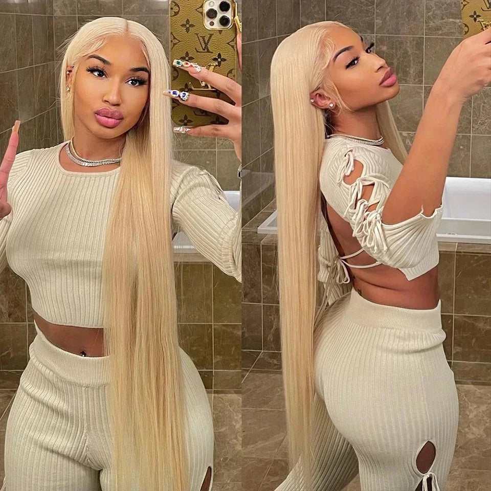Pre Pluck Lace Closure Wigs Vendorsbone Straight 613 Human Hair Full Lace Frontal Wigblonde Lace Front Human Hair Wig