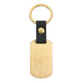 Custom Logo Text Laser Engraved Rectangular Keychain  Stainless Steel Chain Blank Keyring Vintage DIY Key