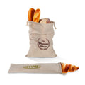 Custom Eco-Friendly Plain Medium Size Folding Linen Bread Drawstring Bag with Logo for Bread