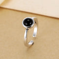 Vintage Style Jewelry Silver Open Adjustable Punk Shape Round Rings for Women