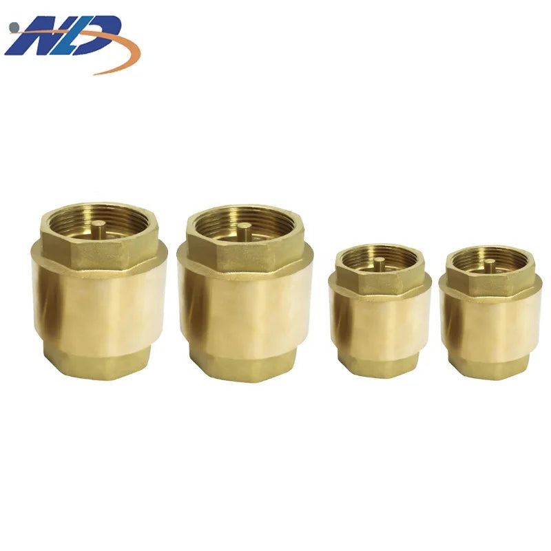 NLD  Durable 1/2"-4" Spindle Air Compressor Brass One Way Vertical Foot Spring Check Valve for Pipe Fittings