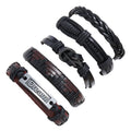 Wholesale Handmade Woven Dream Letter Charm Bracelet for Men and Unisex 5 Pcs/set Couple Jewelry