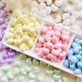 Acrylic Uv Plated Glossy Shiny Love Heart Vertical Hole Beads for Jewelry Making Key Chain Bag Hanging Charms