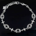 Sterling Silver 4*6mm Semi Mount Bracelet Blank Empty Support Mountain Setting S925 Base Holder Without Stone for DIY Inlay