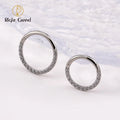 16G ASTM F136 Titanium CNC Set CZ Hinged Segment Ring Daith Clicker Hoop Piercing