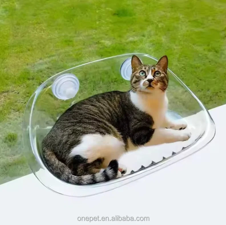 Solid Pattern Cat Nest Strong Suction Cup Window Bed Perch Hammock for All Walls-Cat Bed Cave for Small Animals and Dogs