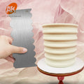 AK Stainless Steel Cake Decorating Scrapers Comb Metal Sawtooth Cream Smoother Cake Tools Custom Logo CS-59