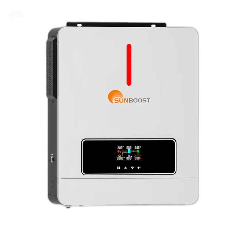 Sunboost 3KW 6KW 24V 48V Pure Sine Wave Grid Hybrid MPPT Solar Inverter 4KW Solar Char Controller with Single Output Type
