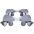 Adjustable Household Mobile Stand for Washing Machine & Refrigerator Stainless Steel with Plastic &Manual Power Base Stand Parts