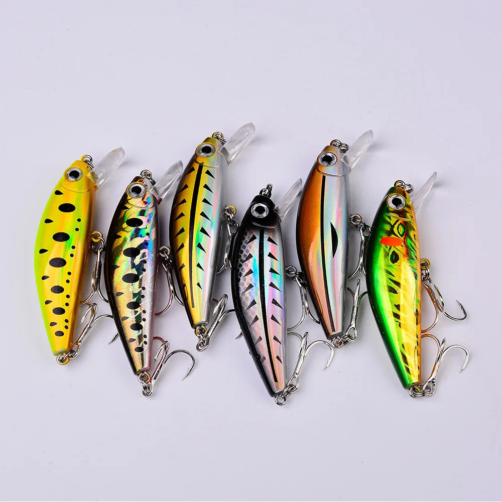 Hessen Minnow Lure 11g 8cm ABS Material with Inner Lead Jerkbait Hard Artificial Bait for River & Stream Bream Fishing