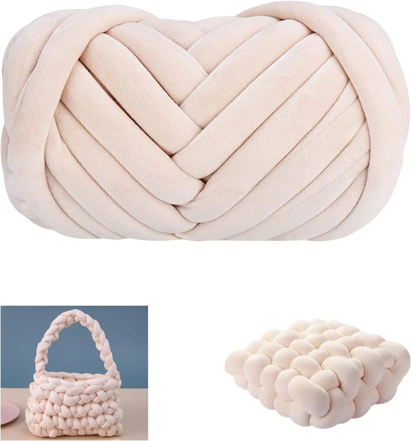 Xinlan Fancy Hand Knitting Blended Giant Velvet Plush Chunky Cotton Tube Yarn for Bag
