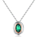 Fine Jewelry 925 Sterling Silver Women Fashion Simple Gemstone Pendant Cat Eye Stone Necklace