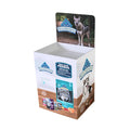 Hot Sale Eco-Friendly Foldable Cardboard Advertising Display Rack for Retail Pet Food & Energy Drink Dump Bins with Custom Logo