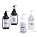 300ml 500ml PET Shampoo Bottle with Pump Dispenser - Empty Refillable Container for Shower Gel and Conditioner