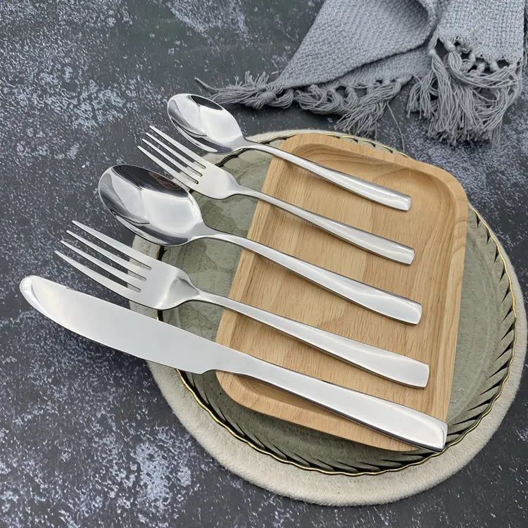 New Arrivals 2021 Kitchen Mirror Polishing Cutlery Flatware Set Fork Knife and Spoon Set Stainless Steel Cutlery Spoon Stainless