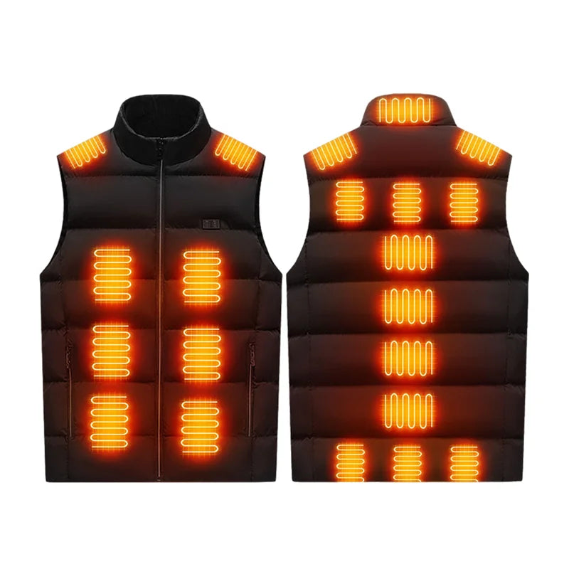 Puffer Quilted Waistcoats Bubble Warm Men Vest Custom LOGO Men Sleeveless Heated Vest