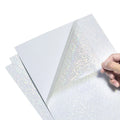 Snowflake Pattern Waterproof Tear Proof Quick Drying Transparent Holographic Vinyl Inkjet Printing UV Coated Supermarket Grocery