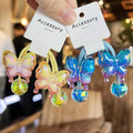 Elegant Sweet Style Sequin Butterfly Hair Ties High Elasticity Hair Bands Sets No Damage for Little Girls 2pcs/sets