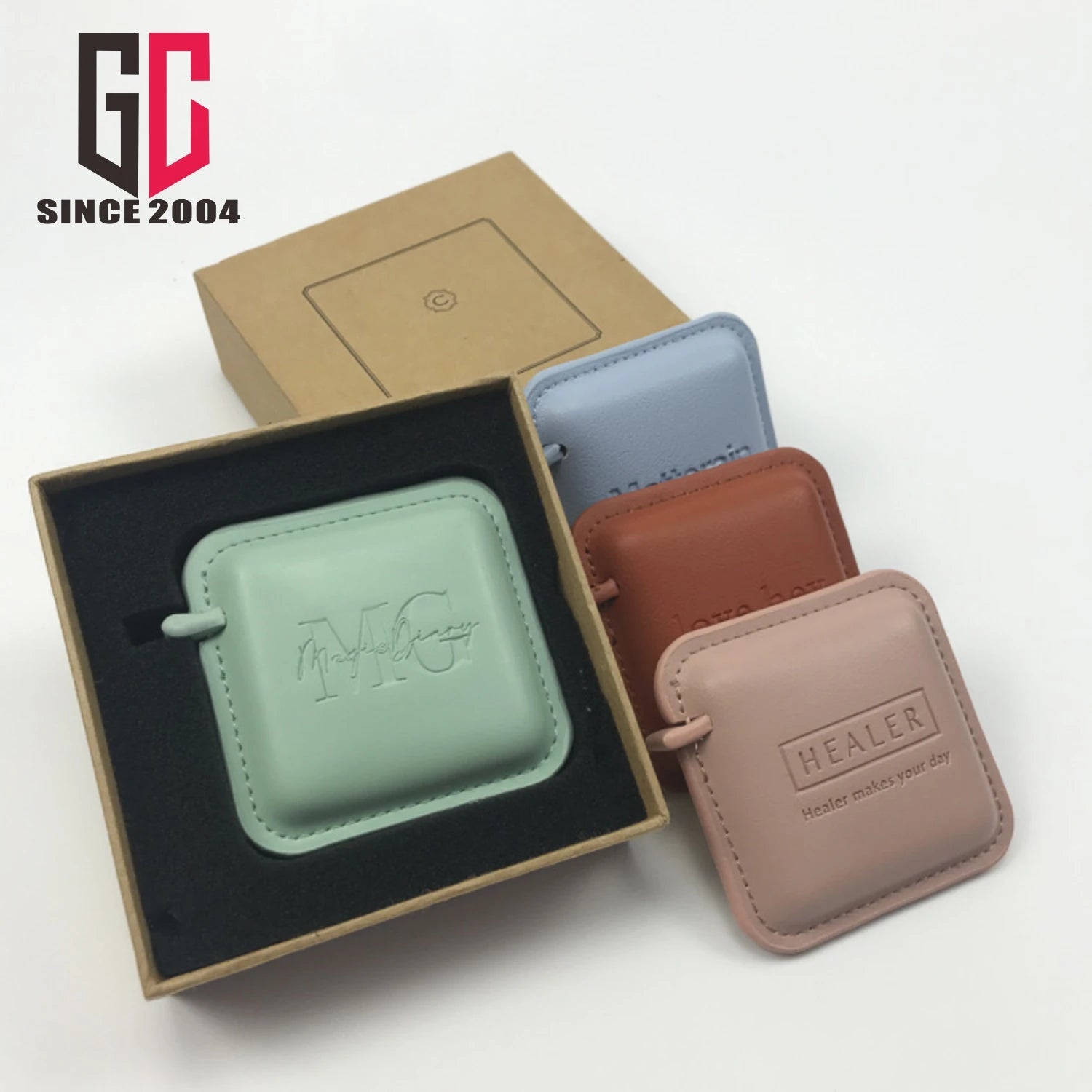 12 Years Factory  Custom logo Hot Selling Mini Leather Measuring Tape With Gifts Box