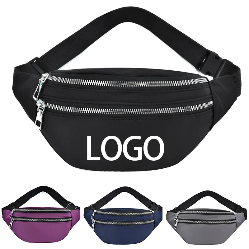 Ultra Light Personalized Women Waist Bags Custom Print Oem Design Fashion Belt Fanny Pack for Men Hip Bag
