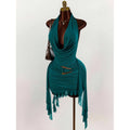 New Fashion Solid Color Dresses Sexy Hanging Neck Backless Slim Fit Dresses Sexy Irregular Short Dresses