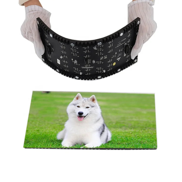 P4.0 Waterproof Flexible LED Mesh Display Screen Flexible Rectangular LED Display Panels P4.0 Flexible LED Display Outdoor