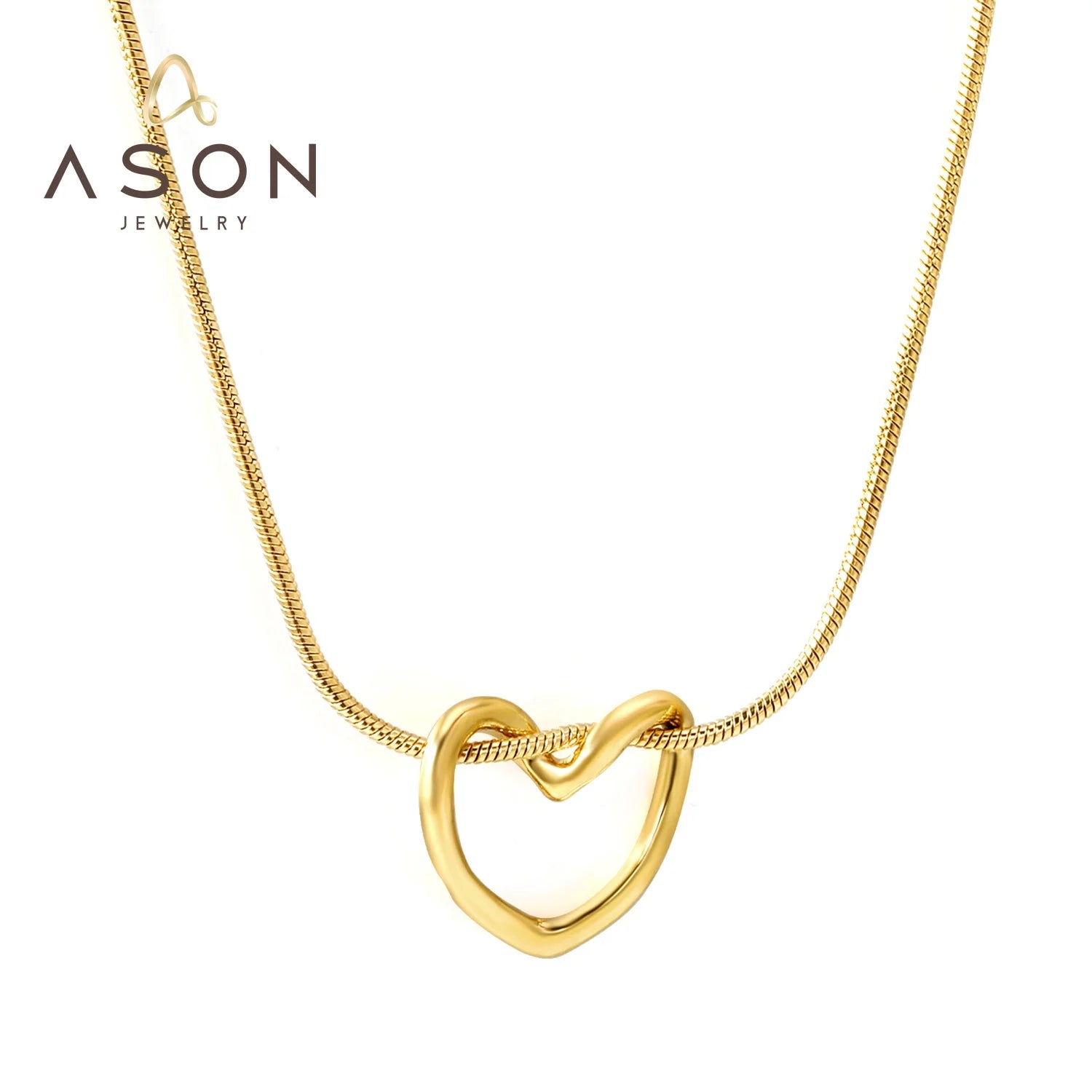 Popular Hollow Cute Heart Necklace Stainless Steel Minimalist Jewelry 18 k Gold Plated Charm Love Pendant Necklace for Women