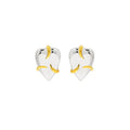 Wuqie Simple Jewelry 925 Sterling Silver Minimalist Heart Stud Earrings for Girls