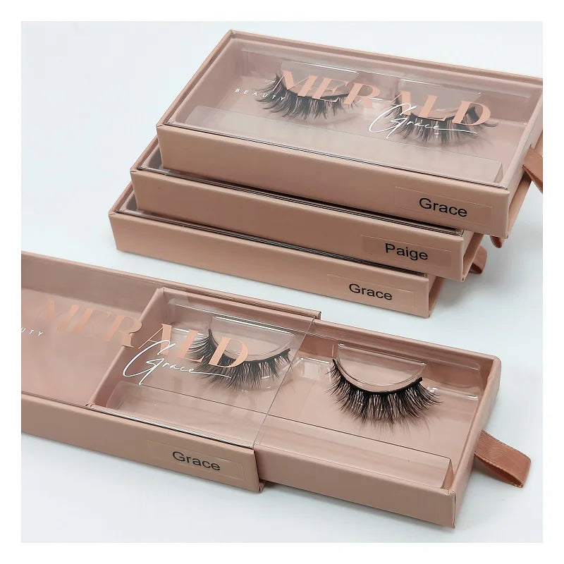 Beauty False Eyelashes Custom Lash Box Full Strip Eyelashes Lashes Wholesale