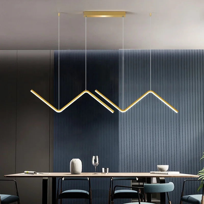 Golden Modern 28W LED Pendant Light Silica Gel Crystal Chandelier for Office Bedroom Kitchen Island Home Decor