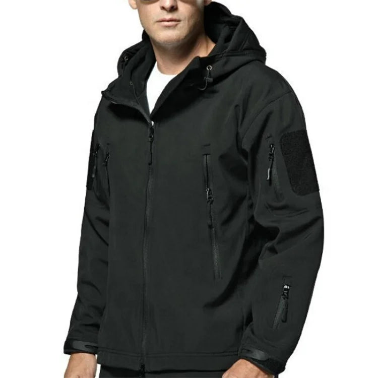 Lightweight Coats With Pockets Waterproof Hiking Black Soft Shell Jacket Custom