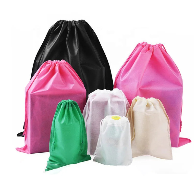 Travel Shoe Bags Multicolor Drawstring Shoe Organizers for Luggage Suitcase Packing Men and Women