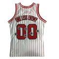 Custom Stitched logo Stripe Casual Mesh Basketball Jersey Wear Men