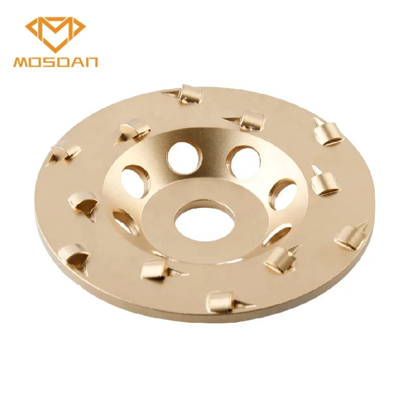 Mosdan 5 Inch 125mm Double Row 12x1/4PCD  Cup Wheels Disc for Epoxy Glue Removal