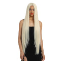 Silky Straight Wave Hair 38 Inch Ombre Blonde Wig Heat Resistant Fiber Wigs for Black Women HD 613 Synthetic Lace Front Wig