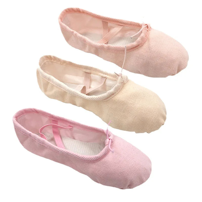 Professional Canvas Ballet Dance Shoes Women Ballerina Flat Dance Slippers Women Ballet Shoe for Lady Dance Compete and Practice