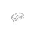 New Custom Butterfly Jewelry 925 Sterling Silver Simple Rings for Girls