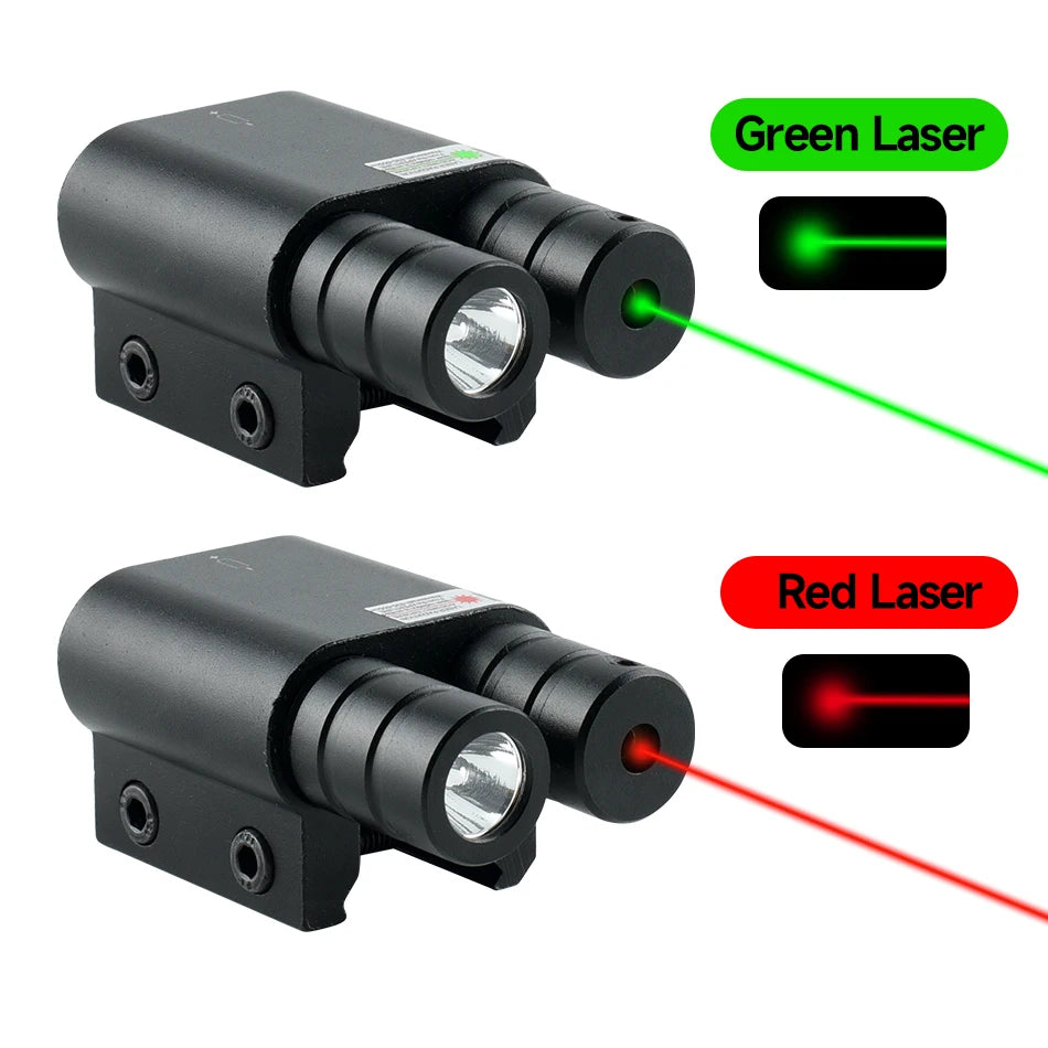 SYQT 2-in-1 Laser Sight and Flashlight Combo Underhung Scope Zeroing Tools Night Hunting Accessories