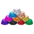 Wholesale 100pcs Aluminum Foil Thicken Cupcake Liners Baking Muffin Cake Cups