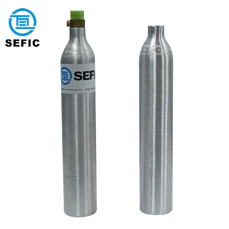 With TPED Certification High Quality 0.6L Soda Cylinder Beverage Maker Aluminum Co2 Cylinder