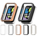 Fashion 2025 Full Diamond Waterproof PC Hollow Case Protective Cover for Huawei Honor Band 10 Diamonds Watch Case
