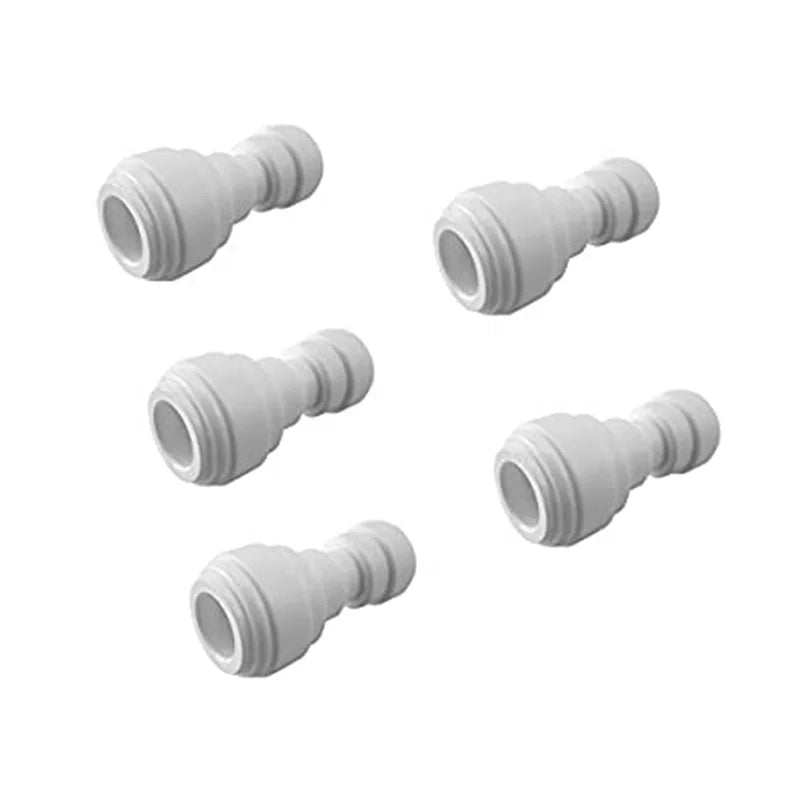 1/4 Inch Plastic Union Straight Tube Quick Connector for RO System Water Filter Fittings Hose Tubing Purification