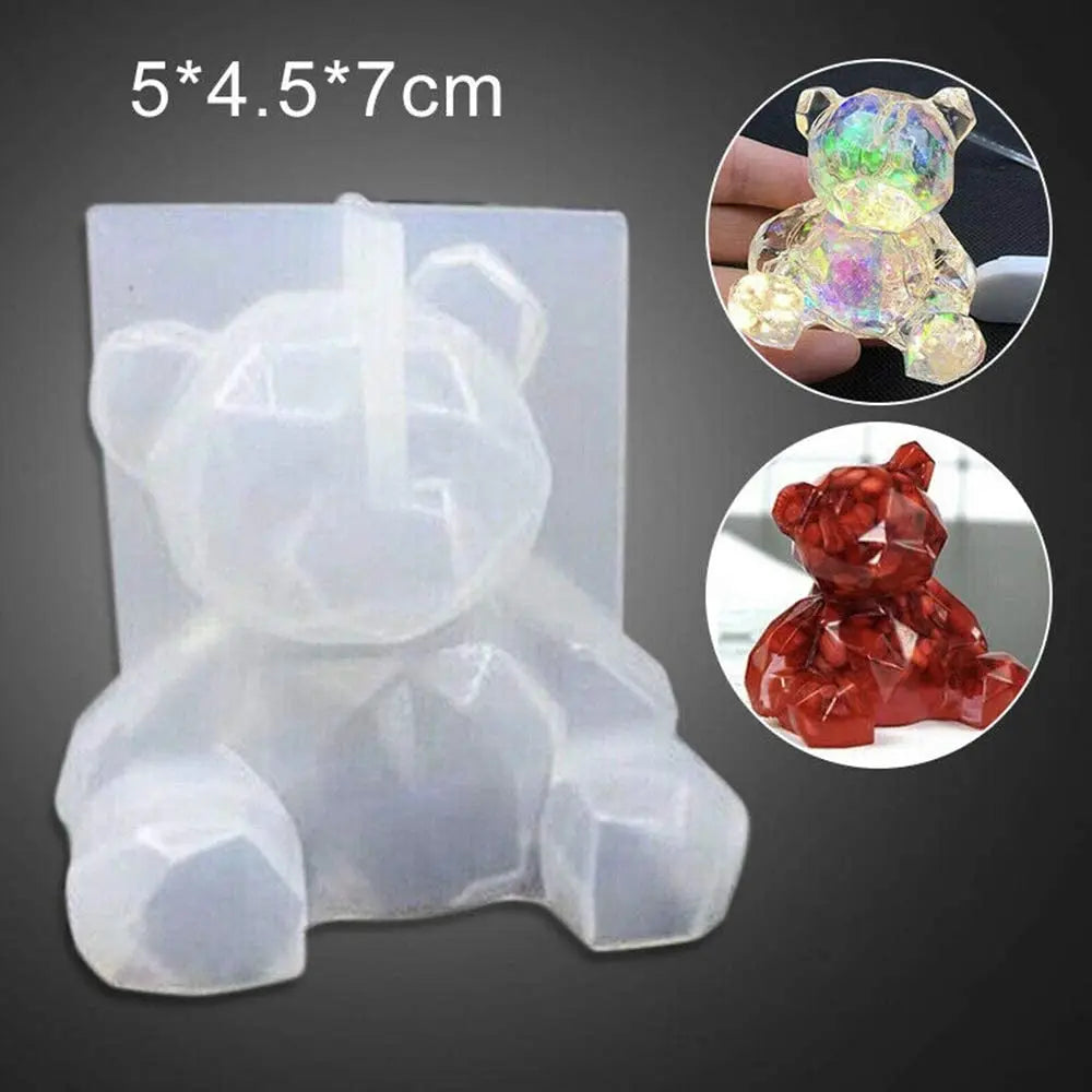 Animal Silicone Molds Non-toxic Eco-Friendly Disposable 3D Jewelry Molds for Bear Lion Wolf Pig Multi-Color Options OEM