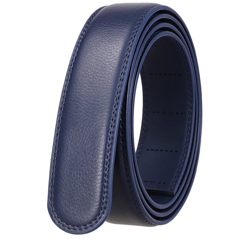 LY35-3196 Men's Personality 3.5CM Wide Blue Belt