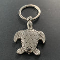 Promotional Gift Souvenir Eco-friendly Fashion Trend 3D Silver Sea Turtle Logo Zinc Alloy Die Cast Custom Badge Keychain
