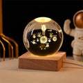 Factory Wholesale Moon Luminous Crystal Ball Custom Engraving Laser 3d Crystal Ball with Led Base
