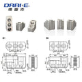 DRAKE Lathe Hard Jaws 4 5 6 8 10 12 Inch Hard Jaw Pneumatic Chuck Steel 3 Soft Jaw Hard Jaw for Lathe Chuck Hard Jaw