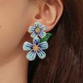 Wholesale Alloy Small Shell Flowers Stud Earrings for Women Elegant and Fresh Fashion Jewelry for Anniversary Occasions